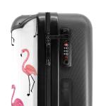 NoBoringSuitcases.com Kinderkoffer, handbagage, harde koffer met TSA-slot, jongens en meisjes, trolley, reiskoffer, draagtas, rolkoffer, klein of middelgroot, 38 flamingo-patronen,
