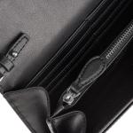 Love ONE portemonnee C Vitello SETA voor dames, Z99o_nero-old Zilver