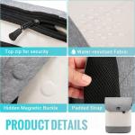 Elegante Damesrugzak, Waterdichte Daypack met 17,3" Laptopcompartiment, Anti-Theft Reisrugzak Geschikt voor Reizen, Universiteit, School en Kantoor, Beige Grijs