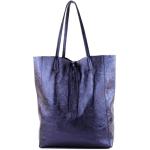 Modamoda T163 Shopper, tas, van leer, groot, met binnenvak, Large