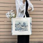 Canvas Tote Bag Esthetisch - Tote tas met ritssluiting en binnenvak door schouder Tote tassen voor vrouwen winkelen en reizen - Waardering cadeau voor leraar bruidsmeisje vriendsch