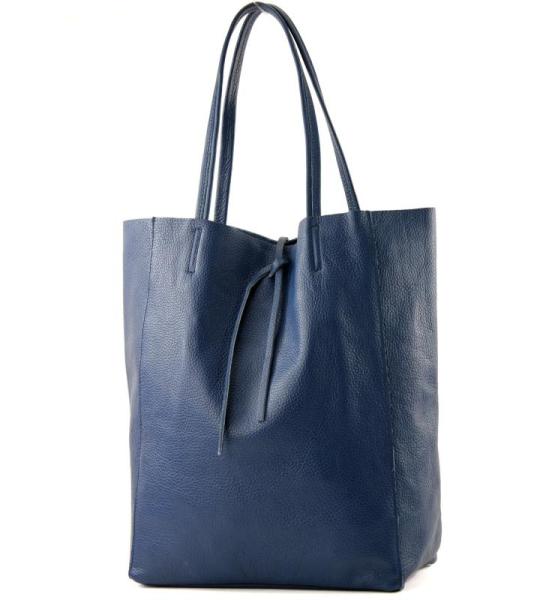 Modamoda T163 Shopper, tas, van leer, groot, met binnenvak, Large