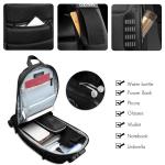 FANDARE Diefstalbeveiliging, borsttas, slingrugzak, casual dagrugzak met USB, voor heren en dames, schoudertas, voor outdoor, sport, wandelen, fietsen, reizen, waterdicht polyester