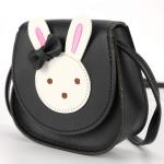 Ondeam Kleine Kaninchen Ohr Bogen Crossbody Geldbörse, PU Schulter Handtasche für Kinder Mädchen Kleinkinder