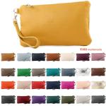 - T193 - ital. Clutch polstas leer small, vuur-rood, Small