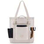 Jessy Tote tas voor dames en heren, handtas met opvouwbaar plafond voor festival, zwembad, vakantie, grote schoudertas met ritssluiting, waterafstotend, Zand, Eén maat