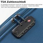 COOLIFE Koffer trolley koffer reiskoffer met 4 wielen stoffen koffer handbagage TSA-slot de koffer bevat 1 grote schoudertas, donkergroen, nice