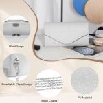Elegante avondtas voor dames, bruidstas, clutch met afneembare ketting, formele handtas voor bruiloft, feest, prom, A-zilver.