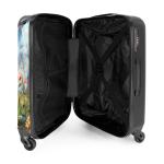 NoBoringSuitcases.com Kinderkoffer, handbagage, harde koffer met TSA-slot, jongens en meisjes, trolley, reiskoffer, draagtas, rolkoffer, klein of middelgroot, 46 Jonge hert - bloem