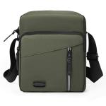 Waterdichte schoudertas voor heren, met verstelbare riem, kleine zomertas, voor werk en school, Leger Groen