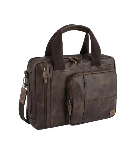 , Laos Schoudertas voor heren, bruin, 38x10x30 cm, Schoudertas