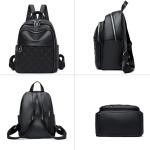 Rugzak voor dames, klein, elegante stadsrugzak, moderne damesrugzak, PU-leer, schoudertas, kleine rugzaktas, diefstalbestendig, dagrugzak, backpack, voor reizen, werk, rugzak dames