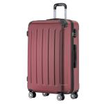 BEIBYE Harde koffer, trolleykoffer, rolkoffer, reiskoffer, handbagage, 4 wielen, M/L/XL, wijnrood