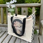 Canvas Tote Bag Esthetisch - Tote tas met ritssluiting en binnenvak door schouder Tote tassen voor vrouwen winkelen en reizen - Waardering cadeau voor leraar bruidsmeisje vriendsch