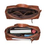 'Cathy' Rugzak Dames Casual Leer Rugzaktas Klein Damesrugzak Daypack Vintage Dagrugzak Echt Leren, Kleur:brandy - cognac