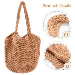 TINEASUR Geweven strandtas, strandtassen voor dames, draagtassen, geweven tas, draagtas voor dames, handtassen, stranddraagtas, handtassen, zomertassen, zomer