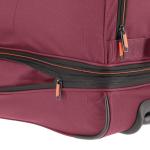 travelite 2-wiel trolley reistas mt. L met expansievouw, bagage serie Basics: zachte bagage reistas met wielen met extra volume, 096276, wijnrood/oranje, reistas met wieltjes
