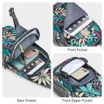 RFID Sling Bag Crossbody Rugzak Borst Schoudertas Casual Gym Dagrugzak Mannen Vrouwen Outdoor Fietsen Reizen Wandelen, Blauwblad.