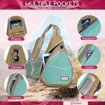 ZOMAKE Borstzak Sling Bag voor heren, diefstalbestendig, crossbody bag voor mannen en vrouwen, schoudertas voor outdoor, fietsen, reizen, wandelen