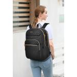 Laptop Rugzak 17.3 Inch Stijlvolle Daypack met USB-poort, Waterafstotende College Bookbag,Grote rugzak voor Reizen/Zakelijk/Vrouwen,Zwart