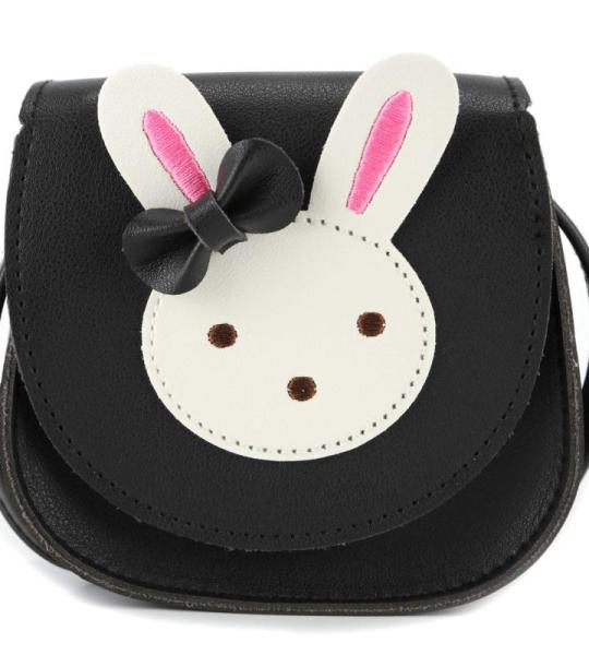 Ondeam Kleine Kaninchen Ohr Bogen Crossbody Geldbörse, PU Schulter Handtasche für Kinder Mädchen Kleinkinder