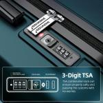 SHOWKOO Harde kofferset, gemakkelijk uit te breiden, ABS + PC, reiskoffer, duurzame handbagageset, 4 wielen, TSA-slot met 1 reistas + 1 toilettas, legergroen