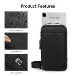 Crossbody tas voor mannen en vrouwen kleine crossbody casual reizen kleine sport wandelen fietsen dag tas, Zwart, Medium, Tsa Lock Tas
