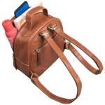 'Olympia' casual kleine leren rugzak dames rugzak leer elegante vintage look rugzak handtas stadsrugzak mini, Texas bruin., S