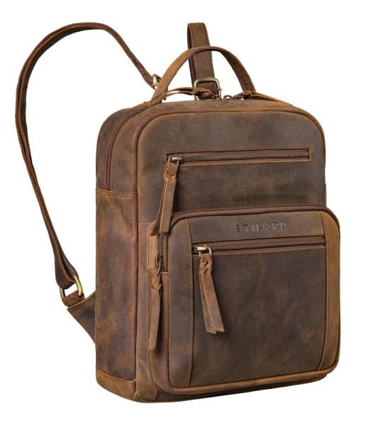 'Wilma' Elegante Rugzak Vrouwen Kleine Leren Rugzak Dames Leren Rugzak DIN A5 Vintage Handtas City Going Out Shopping Daypack Echt Leer, Kleur:vinto - bruin