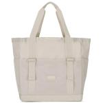 Smilla Strandtas met ritssluiting voor dames en heren, gezinsvakantie, sport, zwemmen, boodschappentas van gerecycled PET, waterafstotend, Zand, Eén maat
