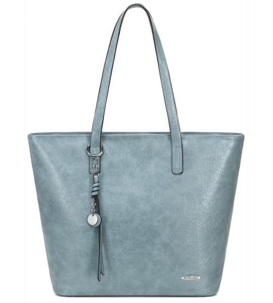 Handtas dames shopper grote damestas voor kantoor school winkelen, Vintage Blauw