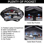 Laptoptas voor dames, ChaseChic waterdichte grote shopper klassieke leraressentas schoudertas voor school, 15,6" werktas met bagageriem antraciet