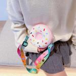 UnoSheng Schulterriemen Für Taschen Kurz Kinder-Umhängetasche, rund, Regenbogen-Druck, Mädchen, verstellbar, mehrfarbig, Umhängetasche für die Schule Objektiv Taschen 50 Mm