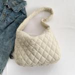 Schoudertas voor dames, handtas, corduroy tassen, grote shopper, tote bag, schoudertas, casual crossbody tas voor school, kantoor, werk, reizen, uitstapjes, winkelen, 01-beige, Lar