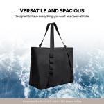 Tote Bag | shopper hengseltas schoudertas waterafstotend 3 maten | met verstelbare riem, zwart (large)