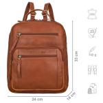 'Wilma' Elegante Rugzak Vrouwen Kleine Leren Rugzak Dames Leren Rugzak DIN A5 Vintage Handtas City Going Out Shopping Daypack Echt Leer, Kleur:texas - bruin