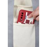 Middelgrote handtas voor dames, canvas, tas, schoudertas, shopper voor boeken, dagelijks gebruik, werk, grijswit, M(33cmx30cmx16cm)