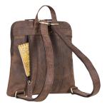 'Marlene' Leren Rugzak Dames Elegante Rugzak Dames City Backpack Vintage Handtas Dagrugzak Echt Leer Dames Rugzak Modern Schoudertas Dagrugzak, Kleur:zamora - bruin