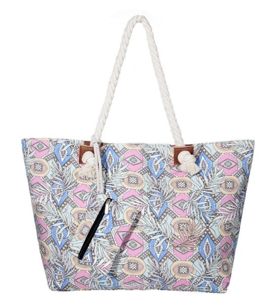 Grote waterafstotende strandtas met rits Modern Life