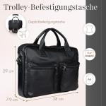 Pavone Nero Leder Aktentasche Herren – Laptoptasche, elegantes Design, langlebige Verarbeitung – Ideal für Geschäftsleute, Anwälte, perfekt für Geschäftsreisen und den tä