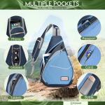 ZOMAKE Borstzak Sling Bag voor heren, diefstalbestendig, crossbody bag voor mannen en vrouwen, schoudertas voor outdoor, fietsen, reizen, wandelen