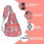 ZOMAKE Borstzak Sling Bag voor heren, diefstalbestendig, crossbody bag voor mannen en vrouwen, schoudertas voor outdoor, fietsen, reizen, wandelen