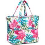 Grote strandtas voor dames, schoudertas, handtas, waterdicht, zanddicht met ritssluiting, voor zwembad, fitnessstudio, reizen, met zak voor natte spullen., lotus