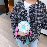 UnoSheng Schulterriemen Für Taschen Kurz Kinder-Umhängetasche, rund, Regenbogen-Druck, Mädchen, verstellbar, mehrfarbig, Umhängetasche für die Schule Objektiv Taschen 50 Mm
