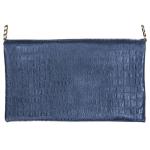 TruClothing.com Echt lederen clutch-schoudertas voor dames, metalen ketting, schoudertas met textuur