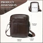 Leren schoudertas voor heren, vintage schoudertas, crossbody bag, messenger bags voor heren, zwart, A-bruin.