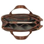 'Blossom' Leren Shopper Tas Dames Handtas Elegante Damestas Schoudertas Tote Bag Dames Tas voor Reizen Shopping Echtleer, Kleur:prestige - bruin