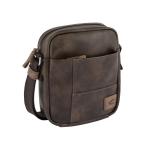 , Laos Schoudertas voor heren, bruin, 19x7x23 cm, Schoudertas