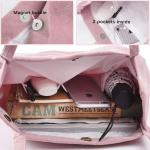 Grote schoudertas voor dames, corduroy schoudertas, strandtas, crossbody tas, shopper, tote bag, boodschappentas, handtas, shopper voor werk, winkelen, school, roze