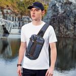 VARLIVOO Retro borstzak heren schoudertas reizen sling bag schoudertas 10,9 inch tablet schouder rugzak crossbody pack voor sport fietsen wandelen waterdicht canvas daypack, blauw,